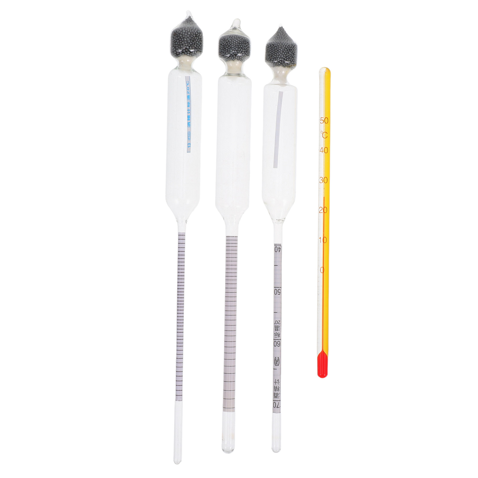 Wine Beer And Cider - 3Pcs Triple Scale Hydrometer Alcohol Meter