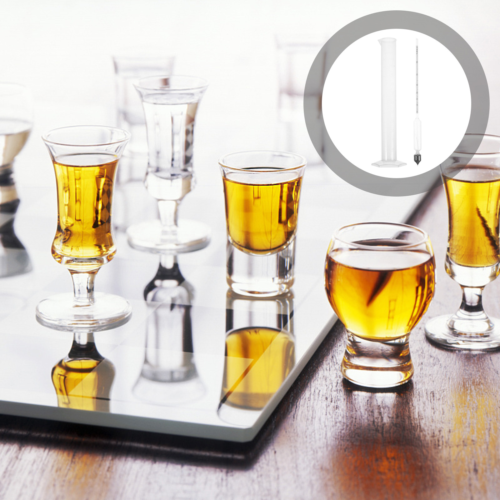 Wine Beer And Cider - 1Set Professional Alcohol Meter Glass Hydrometer