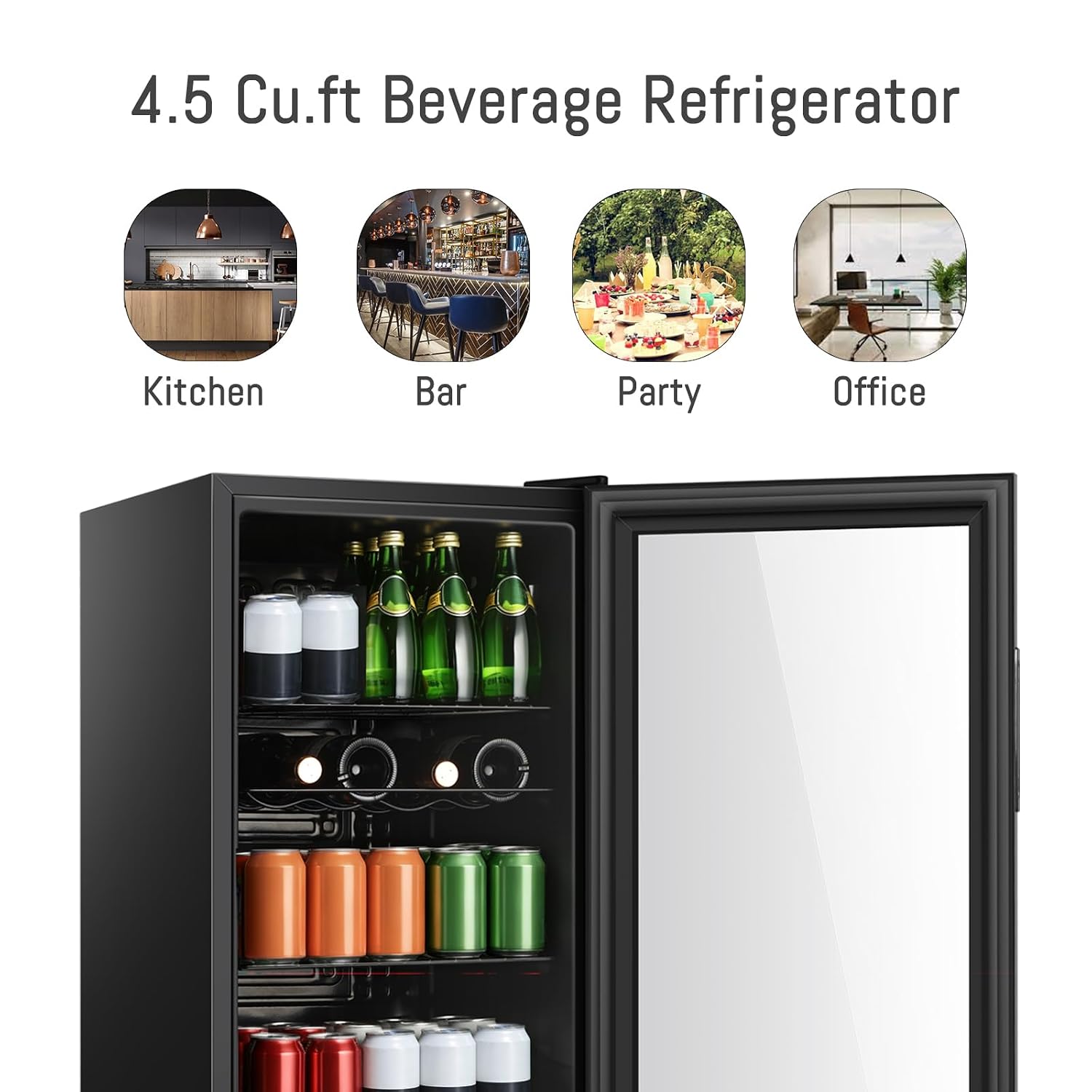 4.5 cu.ft Beverage Refrigerato - Wine Beer Cooler Fridge recension och pris