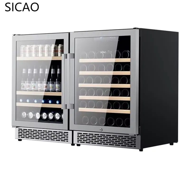 2 Door Wine Beer Fridge Glass  - Wine Beer Cooler Fridge recension och pris
