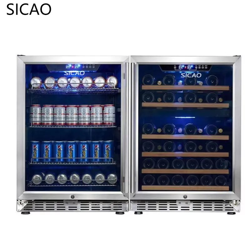 2 Door Wine Beer Fridge Glass  - Wine Beer Cooler Fridge recension och pris