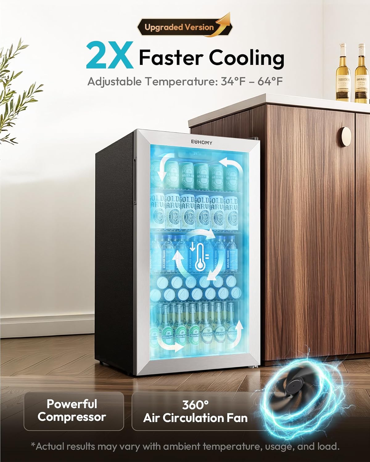Mini Fridge 130 Can Beverage R - Wine Beer Mini Fridge recension och pris