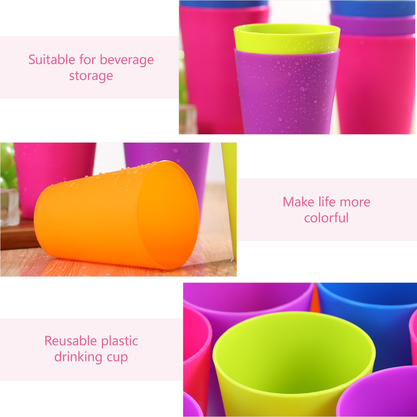 15Pcs Mixed Color Plastic Drin - Wine Mix With Beer recension och pris