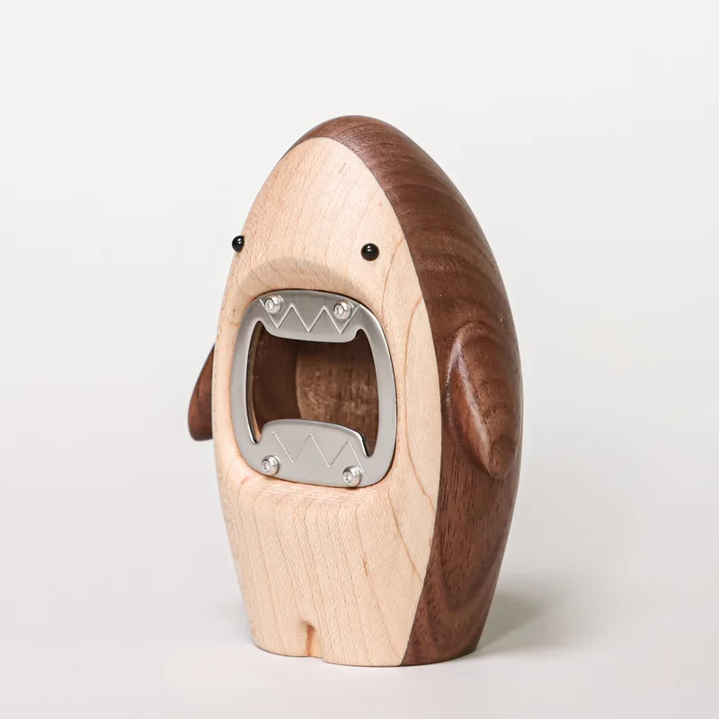Creative Wooden Shark Ornament - Wine Beer Opener recension och pris