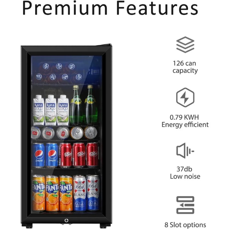 Beverage Refrigerator, 3.2 Cu. - Wine Beer Cooler Fridge recension och pris