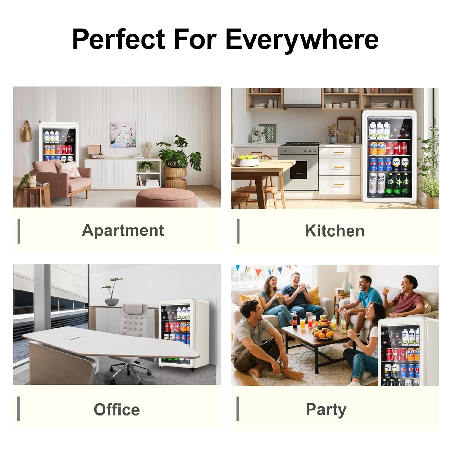 Retro Beverage Refrigerator, 3 - Wine Beer Mini Fridge recension och pris